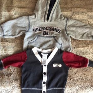 Baby guess hoodie and cardigan
